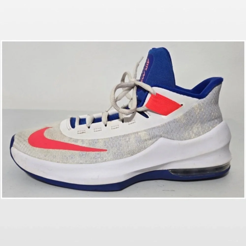 Nike Sneakers Kid Size 5 Air Max Infuriate 2 Youth White Blue Red Shoes Athletic